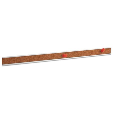 UNIVERSAL OFFICE PRODUCTS UNV 48 x 1 in. Cork Bulletin Bar, Brown 43448